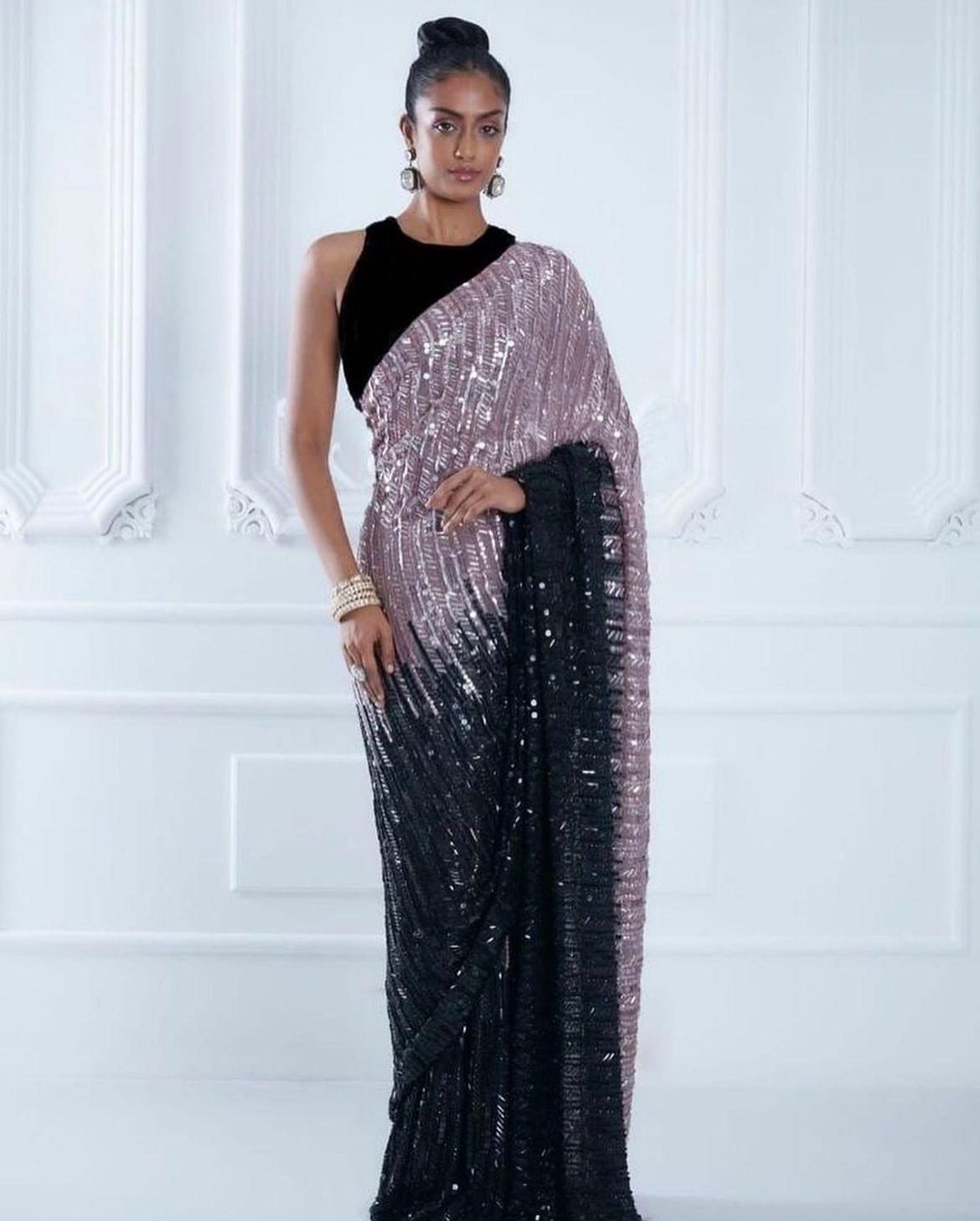 Kajol Bollywood Sequins Saree Designer Saree Inspired Manish Malhotra  Designer Saree trendy Cocktail REPLICA Saree USA SAREE Sari - Etsy