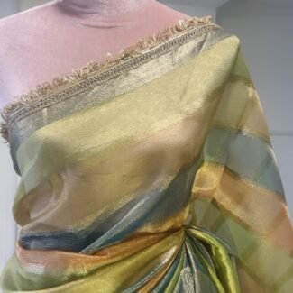 Stripes Tissue Organza Saree