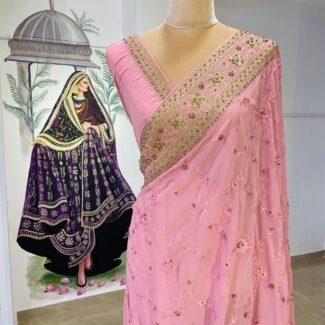 Fancy embroidery- Pink