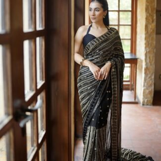 Glam saree - black