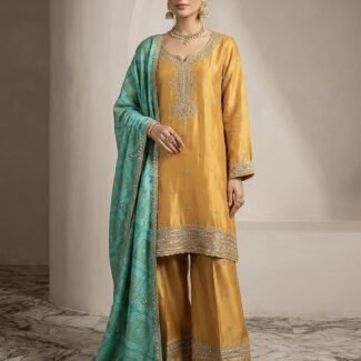 Ochre & Teal - Salwar Suit