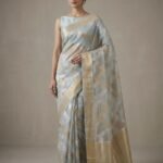 Sky Blue - Organza saree