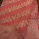 Peach Feather - Banaras  Saree