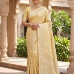 Sunlight Yellow Silver Zari- Banaras  Saree