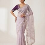 Lavender Lilac - Embellished Saree
