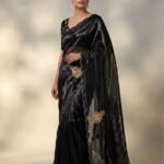 Black Shimmer - Organza Saree