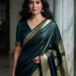 Deep Emerald Green - Banaras Saree