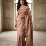 Mauve Rose Gold Brocade - Banaras Saree