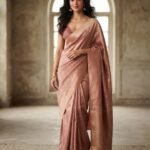 Dusky Pink Gold - Banaras saree