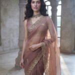 Dusty Mauve - Organza Saree