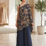 Midnight Paisley - Poncho Set