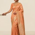 Sandalwood Feather- Banaras Saree