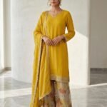 Vibrant Yellow - Floral palazzo suit