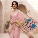 Blush Pink Paithani -  Tissue Saree
