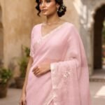 Blush Pink -  Tissue Saree