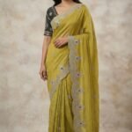 Olive Gold Stone - Embellished Saree